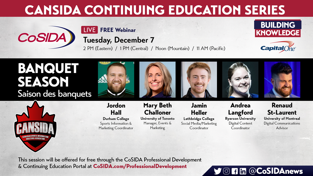 Join Us! Live Webinar – CANSIDA: Banquet Season: Prepping For These Events